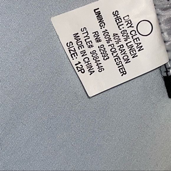 Classic Off White Linen Blend Skirt - Picture 6 of 6